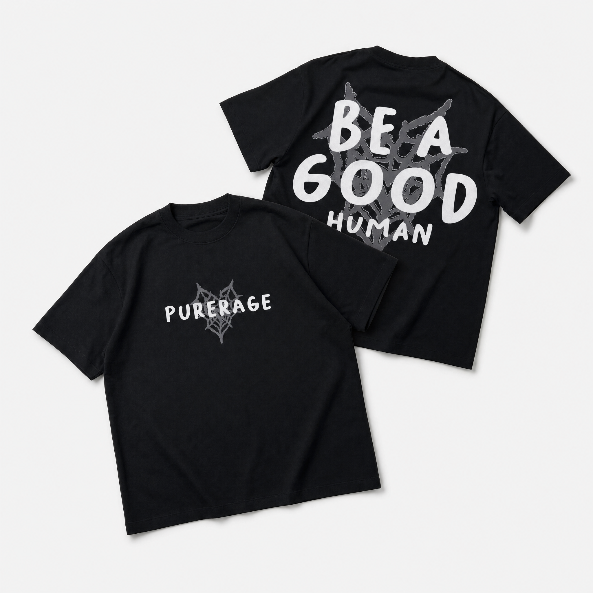 BLACK TEE - PURERAGE HEART